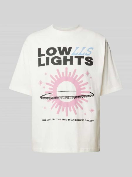 Koszulka z nadrukiem relaxed fit Low Lights Studios biała