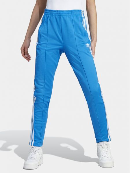 Pantalons moulants slim Adidas bleu