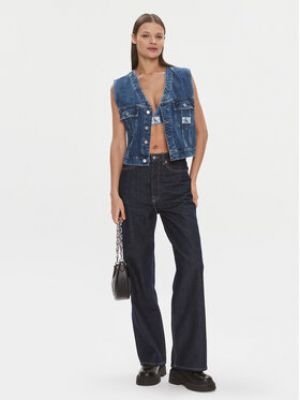 Džínová vesta Calvin Klein Jeans modrá