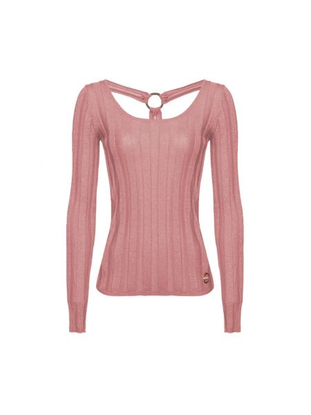 Sweter z wiskozy Pinko różowy