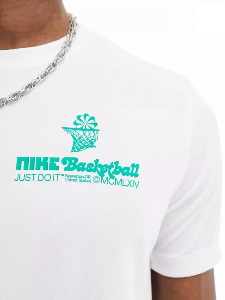 Баскетбольная футболка с принтом Nike белая