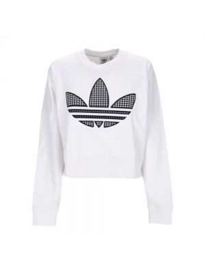 Bluza z okrągłym dekoltem oversize Adidas biała
