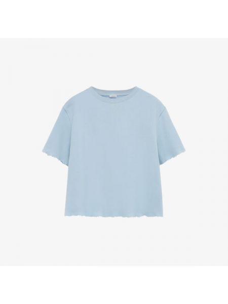 Хлопковая футболка с вышивкой Loewe синяя