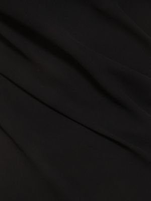 Μάξι φόρεμα από σιφόν με βολάν Acne Studios μαύρο