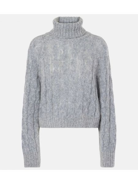 Mohair ull turtleneck Brunello Cucinelli blå