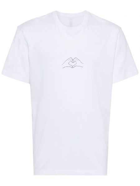 Βαμβακερή μπλούζα με σχέδιο Neil Barrett λευκό