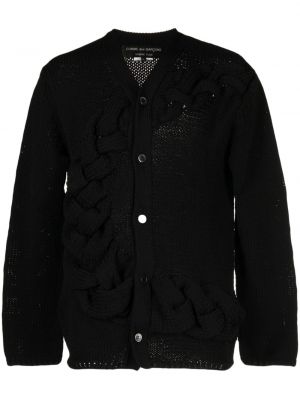 Плетен жилетка с v-образно деколте Comme Des Garçons Homme Plus черно