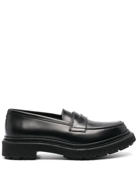 Chunky skinn loafers Adieu Paris svart