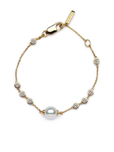 Náramek s perlami Autore Moda zlatý