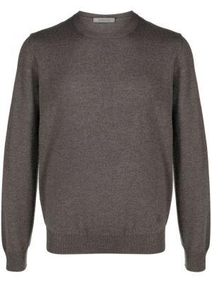 Sweter wełniany Corneliani brązowy