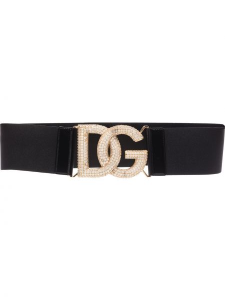 Křišťálový pásek Dolce & Gabbana černý