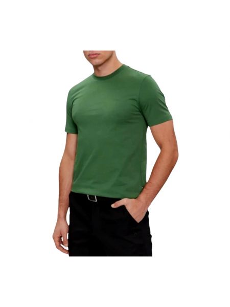 Koszulka bawełniana z nadrukiem Hugo Boss zielona