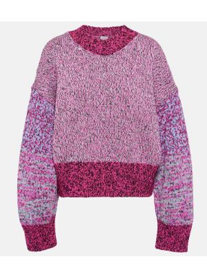 Jersey de lana de tela jersey Loewe rosa
