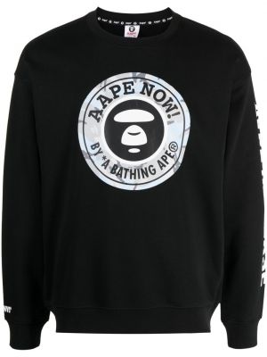 Sweatshirt aus baumwoll mit print Aape By *a Bathing Ape® schwarz