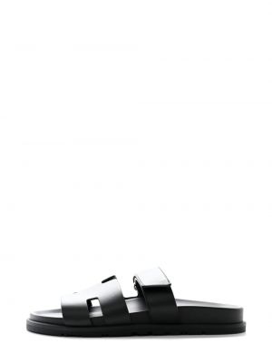 Slides en cuir Hermès Pre-owned noir