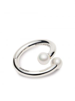 Gyűrű gyöngyökkel Ambush ezüstszínű