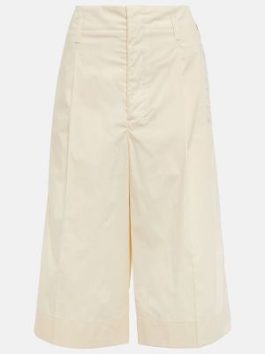 Pantalones cortos de algodón Lemaire beige