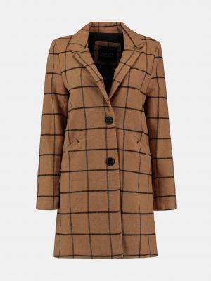 Kostkovaný kabát Haily´s hnědý