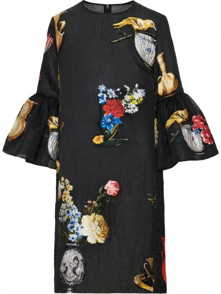 Плаття міні з візерунком Oscar De La Renta, чорне