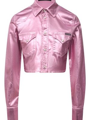 Хлопковая куртка Dolce & Gabbana розовая
