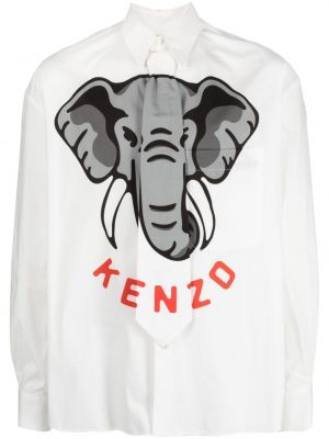 Риза с принт Kenzo бяло