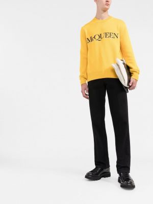 Pull brodé en tricot Alexander Mcqueen