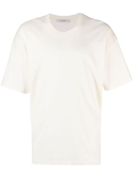 Βαμβακερή μπλούζα με στρογγυλή λαιμόκοψη Lemaire λευκό