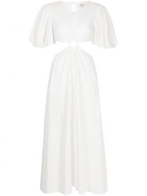 Bavlněné midi šaty Jason Wu - bílá