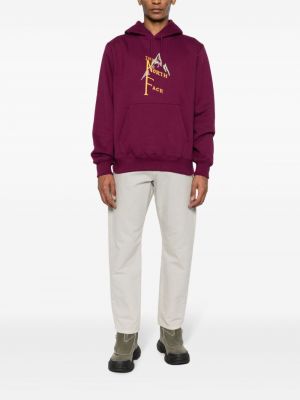 Džersis raštuotas džemperis su gobtuvu The North Face violetinė
