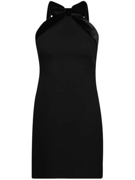 Sametové šaty s mašlí Miu Miu černé