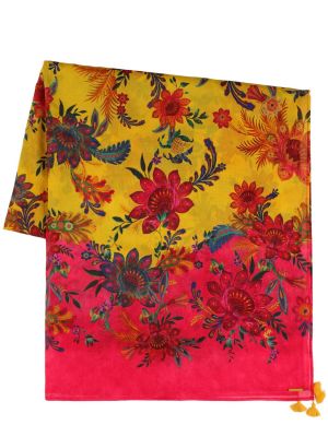 Pamučna suknja s cvjetnim printom s printom Zimmermann žuta