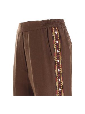 Pantalones de chándal de cuero Etro marrón