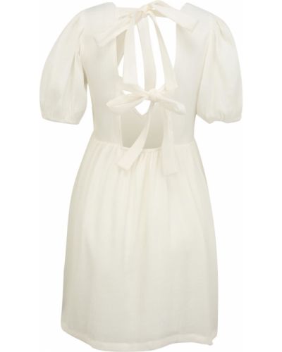 Vlnené mini šaty Object Petite biela