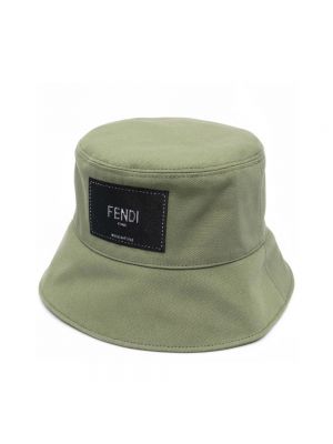 Zielony kapelusz Fendi