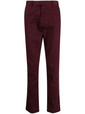 Priliehavé nohavice s výšivkou na gombíky Polo Ralph Lauren červená