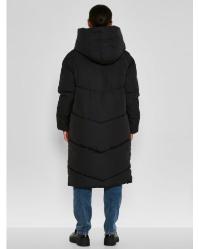 Oversized prošívaný kabát s kapucí Noisy May černý