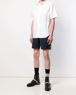 Marškiniai su aplikacija Thom Browne balta