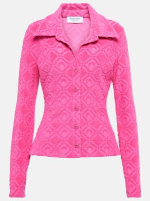 Camisa de algodón de tejido jacquard Marine Serre rosa
