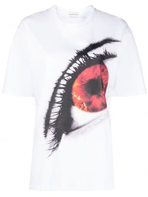 T-shirt con stampa Alexander Mcqueen bianco