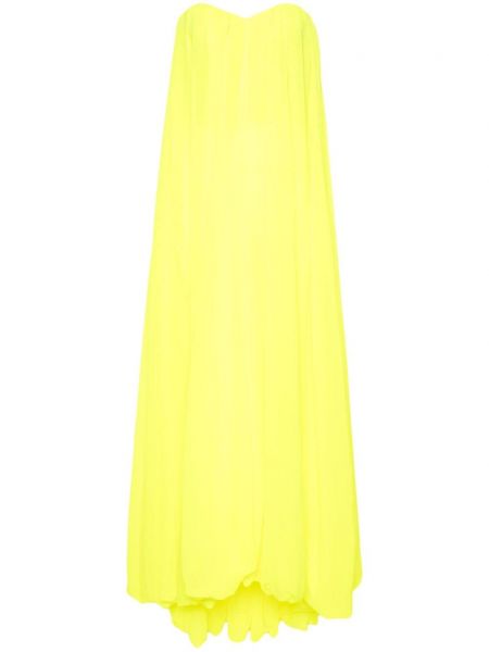 Μάξι φόρεμα Oscar De La Renta κίτρινο