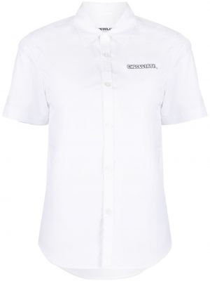 Риза с принт Chocoolate бяло