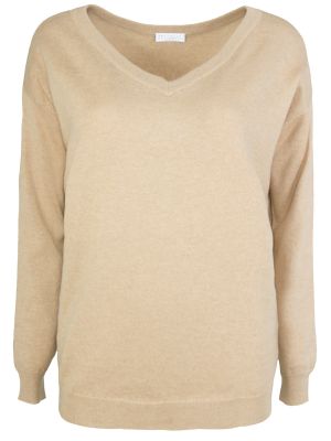 Кашемировый пуловер Brunello Cucinelli коричневый