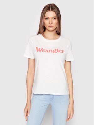 T-shirt Wrangler, biały
