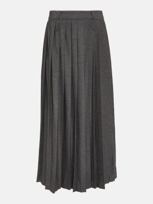 Plisované dlouhá sukně The Frankie Shop šedé