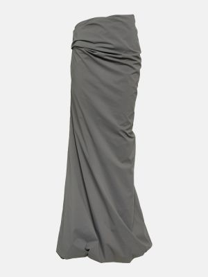 Drapované asymetrické dlouhá sukně Entire Studios šedé