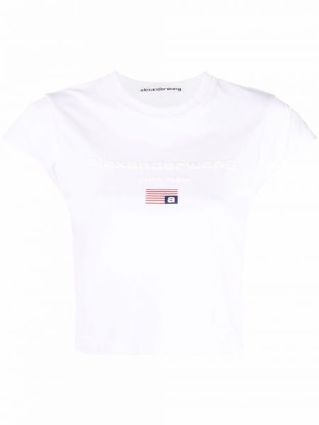Camiseta con estampado Alexander Wang blanco