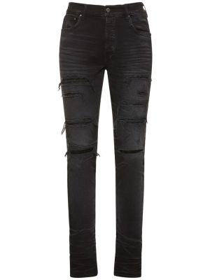 Bavlněné džíny s flitry Amiri černé