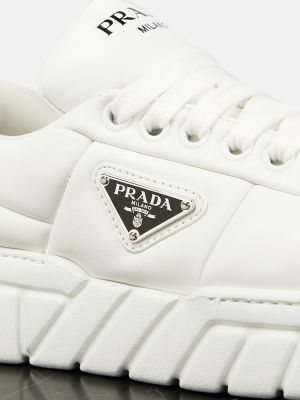 Leder sneaker Prada weiß