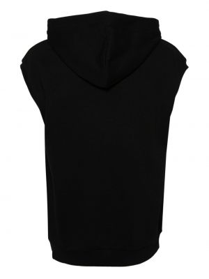 Bluza z kapturem bawełniana Moschino czarna
