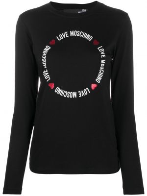 Långärmad t-shirt Love Moschino svart